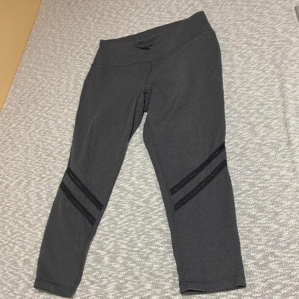 Xersion grey athletic leggings with black stripes women XS. SKU999#activewear